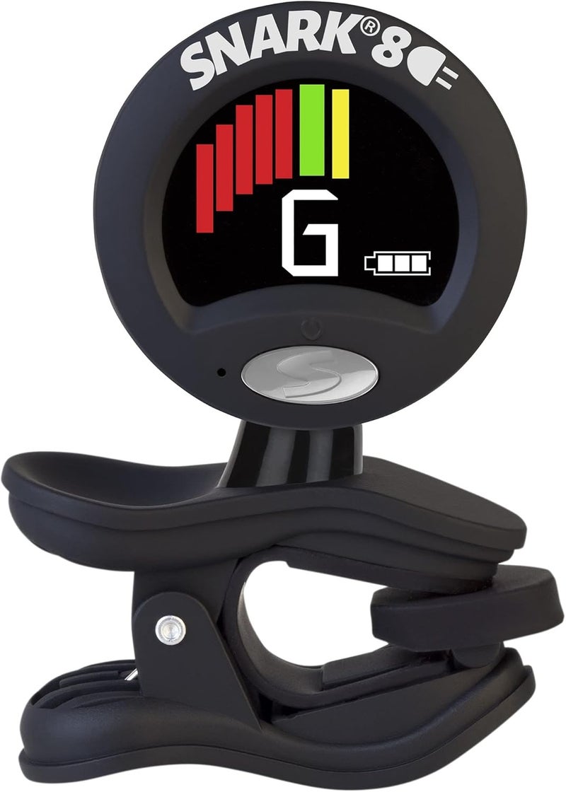 SNARK8 Guitar Tuner Clip On, Compatible W/ Guitars, Bass, Violins, Ukuleles & More, Rechargeable USB, Protective Case & Cleaning cloth, 360° Rotating, Auto Off, Vulcanized Rubber Joints - Image 1